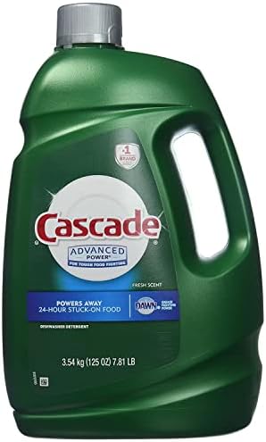Cascade Advanced Power Liquid Machine Dishwasher Detergent with Dawn, 125-Fl. Oz, Plastic Bottle (125 Fl Oz)