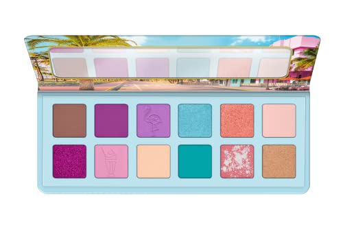 essence | Welcome to Miami Eyeshadow Palette | 12 Highly Pigmented, Matte & Metallic Shades | Vegan & Cruelty Free & Paraben Free