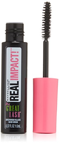 Maybelline New York Great Lash Real Impact Washable Mascara, Brownish Black, 0.37 Fluid Ounce