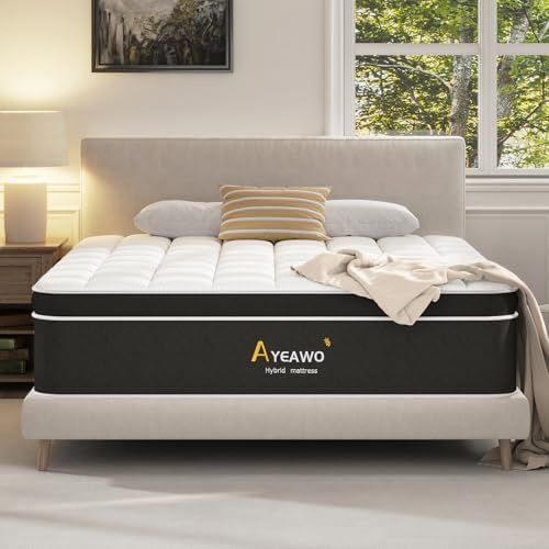 Firm Queen Mattress, 14 Inch Hybrid Mattress Queen Size Bed with Gel Memory Foam and Pocket Springs, Pressure Relief & Motion Isolation, 365-Night Trial, Comfy Bed in a Box, CertiPUR-US