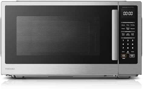 TOSHIBA ML4-EM22PAIT(SS) Countertop Microwave Oven with Sensor Cook, 6 Auto Menus, Origin Inverter, Child Lock, 2.2 Cu Ft for Large Family, 16.5 Inch Removable Turntable, 1200W, Stainless Steel