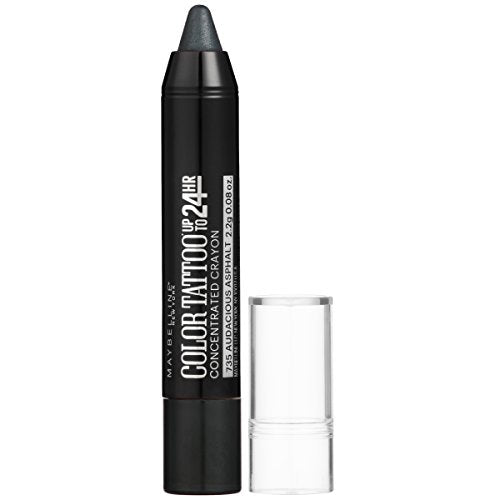 Maybelline New York Eyestudio Color Tattoo Concentrated Crayon,735 Audacious Asphalt, 0.08 oz.