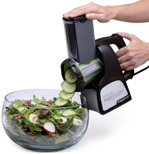 Presto 02970 Professional SaladShooter Electric Slicer/Shredder, Black,1 count