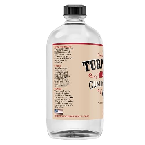 100% Natural Pure Gum Spirits of Turpentine Glass Bottle 8OZ