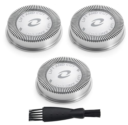 Poweka HQ56 Replacement Shaver Heads for HQ3 HQ4 HQ55 HQ56 HQ6,Razor Shaving Heads Blade Compatible with Philipss Norelcos HQ300 HQ442 HQ916 HS190 HQ6990 Electric Shavers