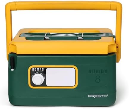 Presto 06019 8-Quart Nomad Traveling Slow Cooker, Locking Lid, Dry Erase Board, Green/Gold