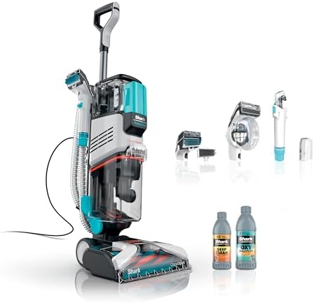 Shark R- EX201 CarpetXpert Upright Carpet, Area Rug & Upholstery Cleaner with StainStriker, Cyan - (Renewed)