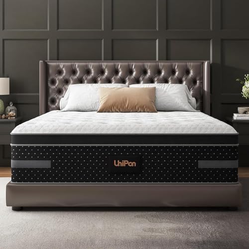 Queen Mattress 10 Inch Firm Hybrid Mattress in a Box Couples Motion Isolation with Extra Lumbar & Shoulder Support for Pain Relief, Hotel Collection- Fiberglass Free - 365 Night Trial