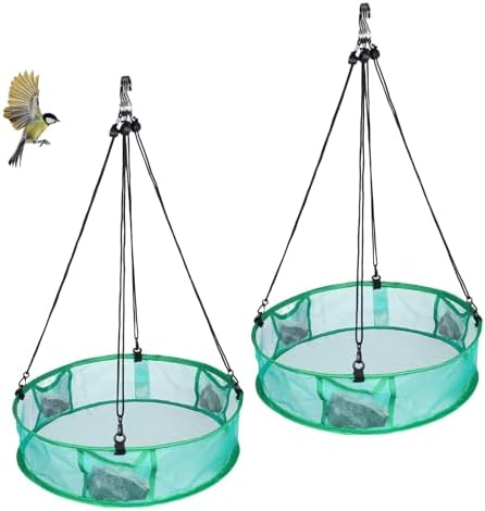 2Pcs Bird Seed Catcher for Outdoor Feeders, Bird Feeder Trays to Catch Seed, Upgraded Version Can Prevent Strong Winds. (16 inches)