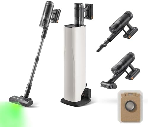 roborock H60 Hub Ultra Cordless Vacuum Cleaner with Auto-Empty Dock, Upgraded 210AW Suction Stick Vacuum for Home and Hard Floors, 90-Min Runtime, Anti-Tangle Brush, 140Β° Green LED Dust Detection