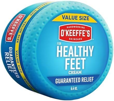 O'Keeffe's for Healthy Feet Foot Cream - 6.4 oz Jar (1 Pack) - Guaranteed Relief for Extremely Cracked, Dry Feet, Repairing Skincare, Instantly Boosts and Retains Moisture Levels