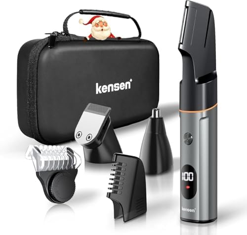 Body Hair Trimmer for Men - Manscape 3-in-1 Beard Trimmer for Men, Men's Groin & Pubic Hair Trimmer IPX6 Waterproof Wet/Dry Electric Razor for Mens Cordless Hair Clippers for Mens Shaver (Gray)
