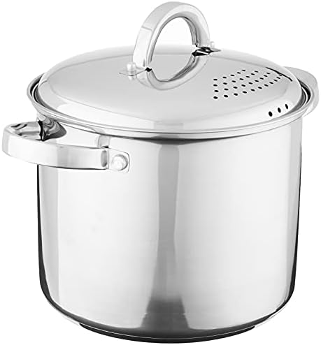 Oster Sangerfield Stainless Steel Cookware 5-Quart Pasta Pot w/Steamer & Strainer Lid