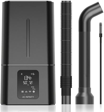 AC Infinity CLOUDFORGE T7, Plant Humidifier 15L with VPD Humidity Controls, 10-Level Precision Vaporizer, Extendable Hose, Targeting Pipe, and No-Leak Seal for Grow Tents