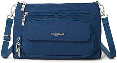 Baggallini Original Everyday 11x 7.5 Crossbody Bags for Women RFID Protected Washable Lightweight Nylon Zippered Travel Purse