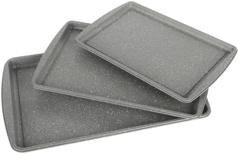 Oster Greystone, 3-Piece Bakeware Set, Grey Speckle