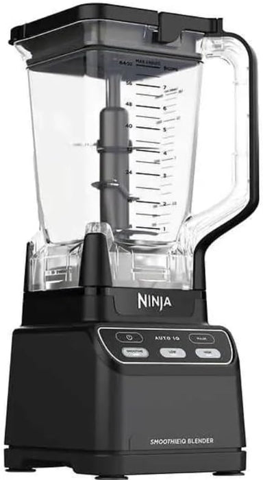 Ninja Smoothie iQ Blender, 1400 Peak Watts, 72 oz Pitcher, Auto-iQ Program, Total Crushing Blades, Low/High/Pulse Settings, BPA-Free, Large, Black