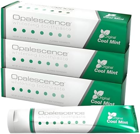 Opalescence Whitening Toothpaste Original Formula (Pack of 3) - Oral Care, Mint Flavor, Gluten Free - 4.7 Ounce - TP-5166-3