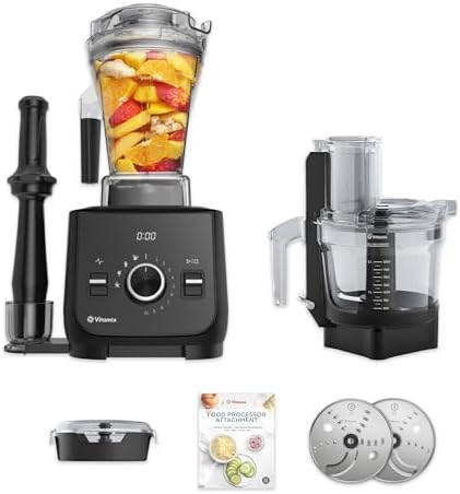 Vitamix Ascent X2 SmartPrep Kitchen System with Food Processor Attachment, 48-ounce Container with SELF-DETECT, Shadow Black