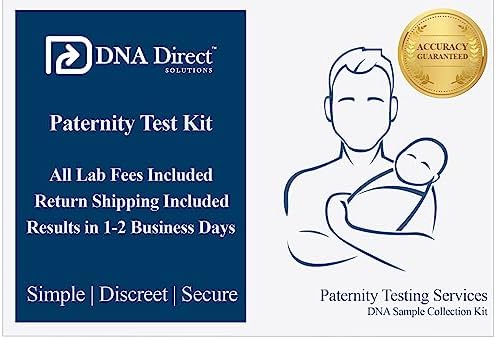 DNA Direct Paternity Test Kit | Home Sample Collection Pack for Testing Father & Child | Lab Fees & Return Shipping Included | Accurate Results in 1-2 Business Days | Easy, Fast & Discreet