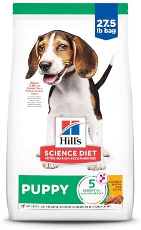 Hill's Science Diet Puppy, Puppy Premium Nutrition, Dry Dog Food, Chicken & Brown Rice, 27.5 lb Bag