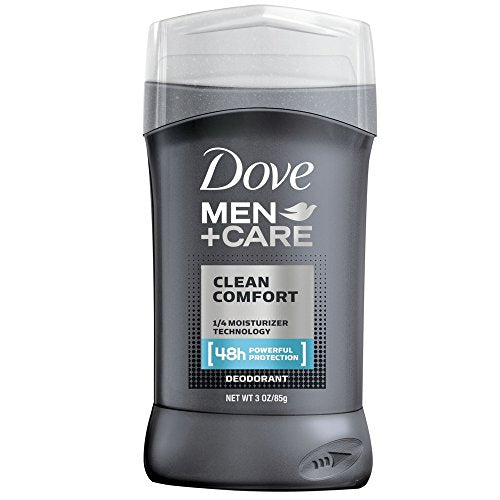 Dove Men+Care 48 Hour Odor Protection Deodorant Stick, Clean Comfort, 3 Count