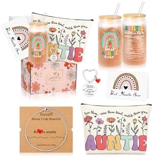 Aunt Gifts, Birthday Gifts for Auntie Best Aunt, Thanksgiving Christmas Mothers Day Ideas Present Basket Set of 5