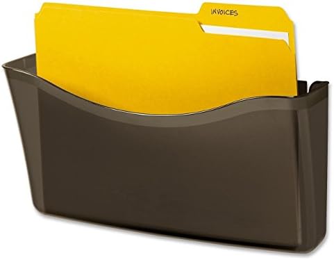 Rubbermaid 65988 Unbreakable Magnetic Wall File, Letter/A4 Size, Smoke , Black , Single Pocket