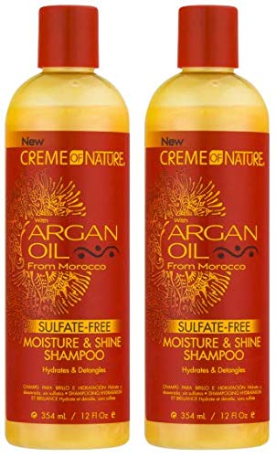 Creme of Nature Argan Oil Moisture & Shine Shampoo, 12 Oz (Pack of 2)