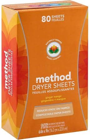 Method Dryer Sheets Ginger Mango - 80ct