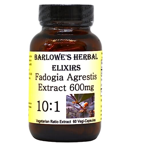 Barlowe's Herbal Elixirs Fadogia Agrestis Extract - 60 600mg VegiCaps - Stearate Free, Glass Bottle!GET 20% OFF STOREWIDE!