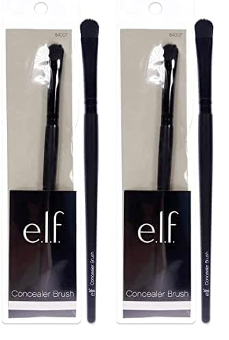 e.l.f. Cosmetics Concealer Brush, Flat Synthetic Brush is Ideal for Concealing Small Imperfections (Pack of 2)