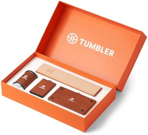 Tumbler Rolling Knife Sharpener Set - Knife Sharpening Made Easy - Starter Set (Complete Gift Set)