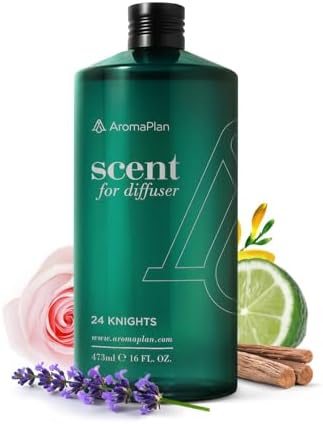 AromaPlan Hotel Scents 24 Knights 16 Fl Oz (473ml), Home Luxury Aroma & Hotel Diffuser Oil- Hotel Diffuser Oil for Aromatherapy- USA Made, Bigger Bottle, Bolder Aroma & Longer Lasting