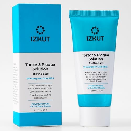 Plaque & Tartar Remover Toothpaste for Teeth: Removes Plaque & Reduces Tartar - Long-Lasting Fresh Breath, Gum-Friendly, SLS Free Dental Gel, Enamel Support Toothpaste for Adults & Kids, Wintergreen