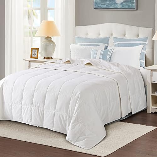 Globon Down Blanket California King Size, Extra Lightweight Summer Comforter/Duvet Insert for Hot Sleepers,Noiseless & Extra Soft, 13 Ounce Fill Weight, White