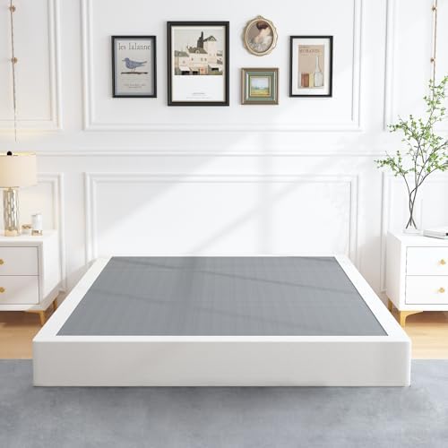 ALDRICH 7 Inch Heavy Duty Metal Box Spring Mattress Foundation 3000lbs Max Weight Capacity/Non-Slip/No Noise/Easy Assembly/Easy Clean Cover,Queen