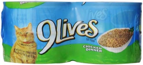 9Lives Meaty PatΓ© With Real Chicken Wet Cat Food, 5.5 Ounce (Pack of 24)