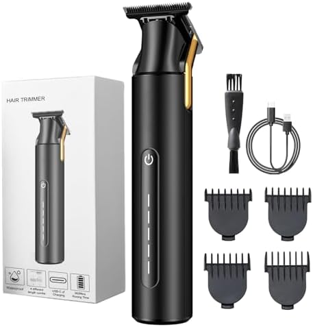 Hair Clippers for Men,Professional Hair Trimmer Barber Cordless T-Blade Hair Clippers Precision Edgers Liners Rechargeable Beard Shaver Razor,Waterproof Haircut Mustache Facial
