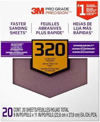 3m 26320cp-P-G 9" X 11" 320 Grit Professional Grade Sandpaper