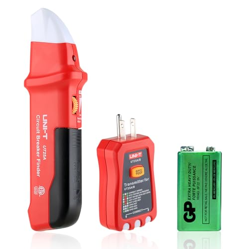 AC Circuit Breaker Finder, Electric Tester with Electrical Integrated GFCI Outlet Tester, Circuit Breaker Finder Tool Kit with Flashing LED Light