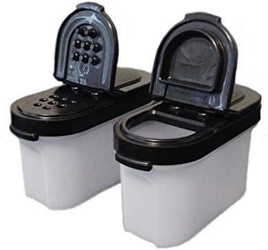 Tupperware Modular Mates Spice Shakers Small Set of 2 Black Seals