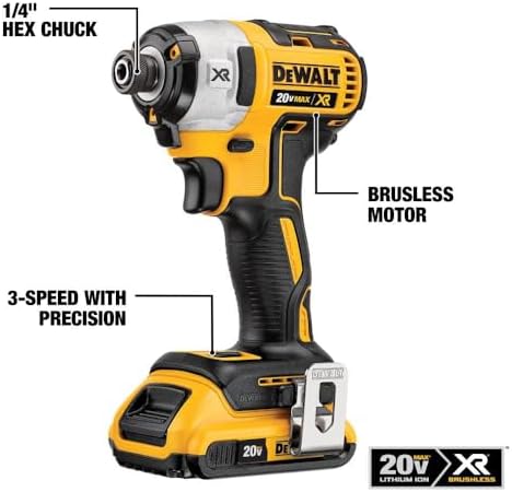 DEWALT 20V MAX XR Cordless Drill Combo Kit, Hammer Drill & Impact Driver with Battery and Charger Included, Power Detect Technology (DCK299D1W1)