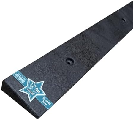 1.2'' Rise Rubber Threshold Ramp - 2204 LBS Capacity, Non-Slip, Cuttable & Adjustable - Handicap Ramp for Wheelchair Scooter Stroller - Driveway Curb Ramps for Doorways 1.2" Rise (39.3"x3.9")