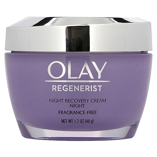 (Pack of 2) 0LAY Regenerist NIGHT RECOVERY Cream - FRAGRANCE FREE - 1.7 Fl Oz (48 g) EACH - Advanced Anti-Aging Moisturize