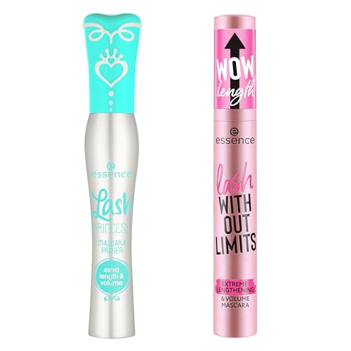 essence Lash Princess Mascara Primer & Lash Without Limits Extreme Lengthening & Volume Mascara Bundle