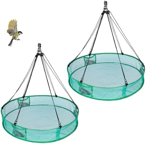 2Pcs Bird Seed Catcher for Outdoor Feeders, Bird Feeder Trays to Catch Seed, Upgraded Version Can Prevent Strong Winds. (24 inches)
