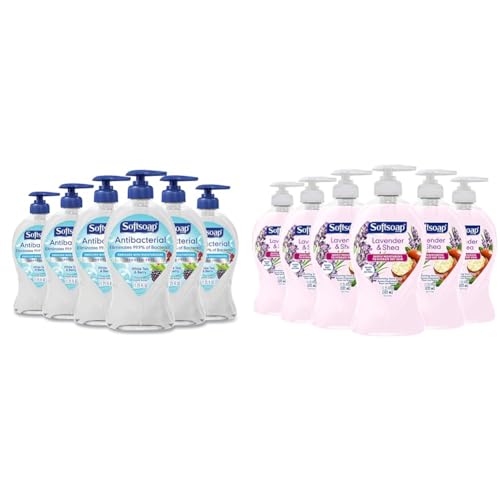 Softsoap Antibacterial & Lavender Shea Liquid Hand Soap Bundle, 11.25 Ounce, 6 Pack