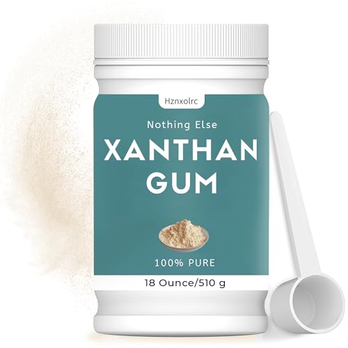18 oz Food Grade Xanthan Gum Powder, Pure Xanthan Gum for Baking Gluten Free, Xanthan Gum Thickener Suitable for Making Ice Cream, Cake, Yogurt, Candy and More