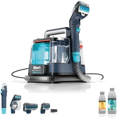 Shark StainStriker Portable Carpet and Upholstery Cleaner - Spot, Stain, & Odor Eliminator - Carpet, Area Rug, Couch, Upholstery and More, Navy, PX204